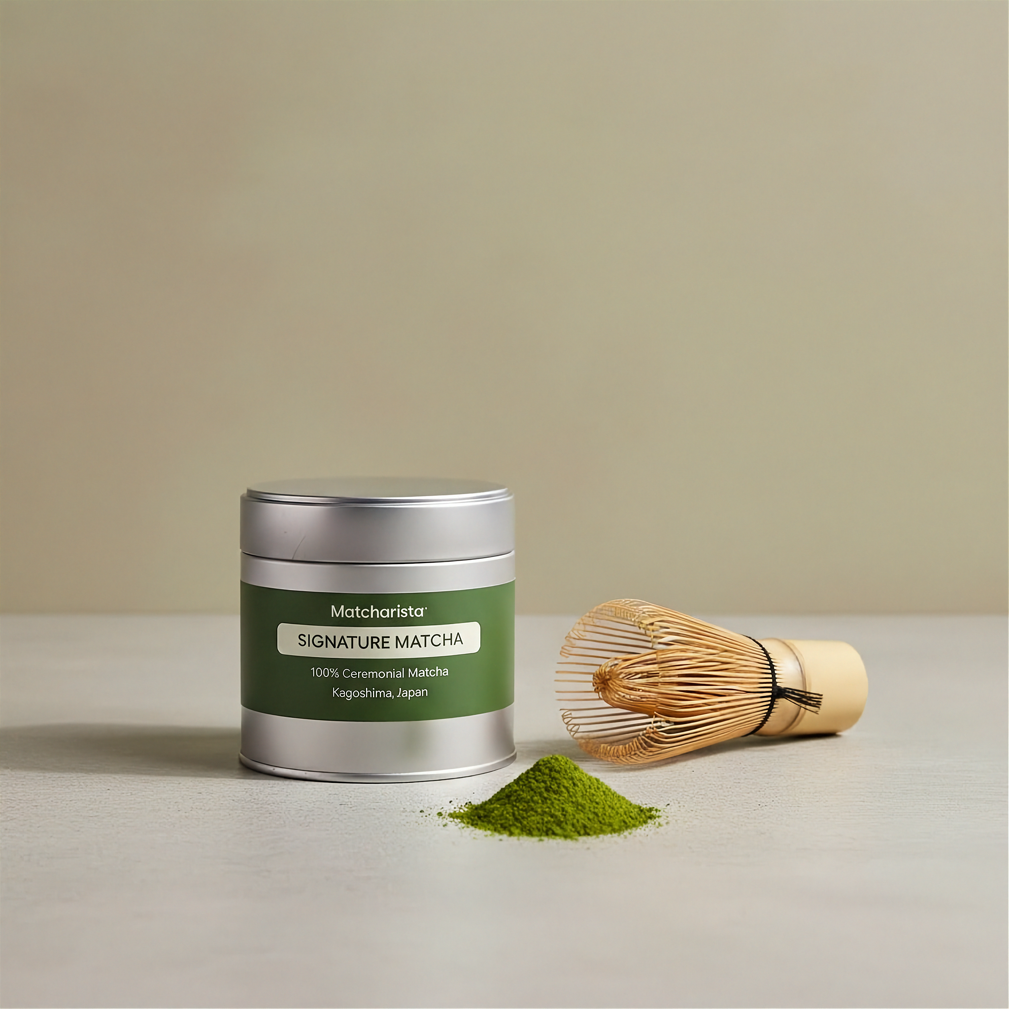 Ceremonial Matcha Signature 30 g Dose mit Chasen aus Kagoshima, Japan